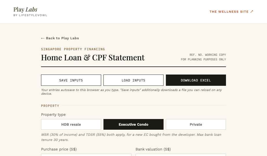 Home Loan and CPF Statement